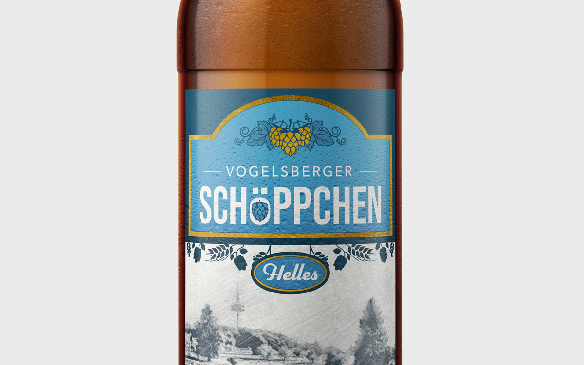 Vogelsberger Schöppchen Bierflasche (Detail)